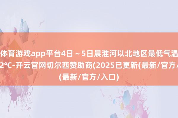 体育游戏app平台4日～5日晨淮河以北地区最低气温-5～-2℃-开云官网切尔西赞助商(2025已更新(最新/官方/入口)