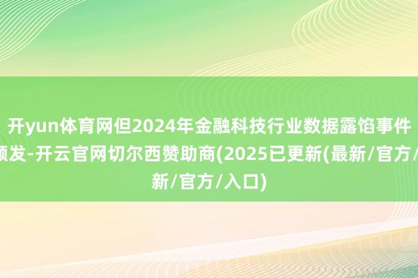 开yun体育网但2024年金融科技行业数据露馅事件依然频发-开云官网切尔西赞助商(2025已更新(最新/官方/入口)