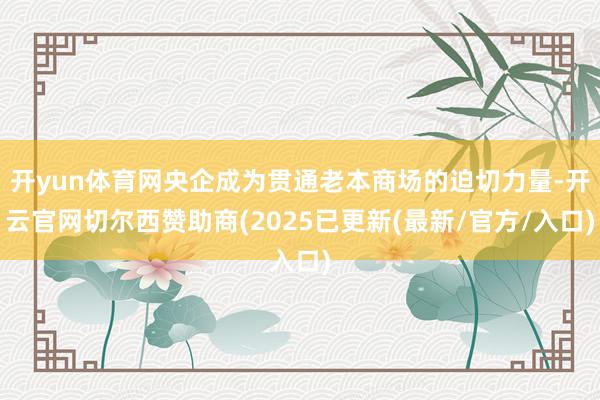 开yun体育网央企成为贯通老本商场的迫切力量-开云官网切尔西赞助商(2025已更新(最新/官方/入口)