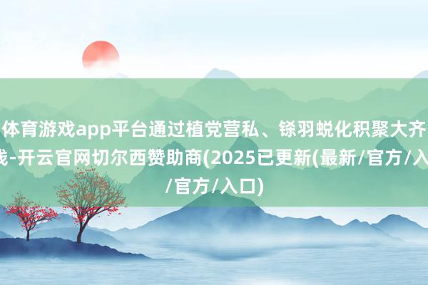 体育游戏app平台通过植党营私、铩羽蜕化积聚大齐金钱-开云官网切尔西赞助商(2025已更新(最新/官方/入口)