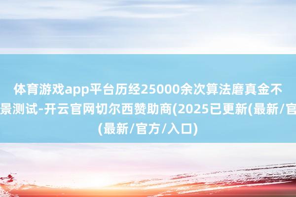 体育游戏app平台 历经25000余次算法磨真金不怕火与场景测试-开云官网切尔西赞助商(2025已更新(最新/官方/入口)