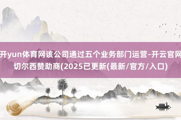 开yun体育网该公司通过五个业务部门运营-开云官网切尔西赞助商(2025已更新(最新/官方/入口)