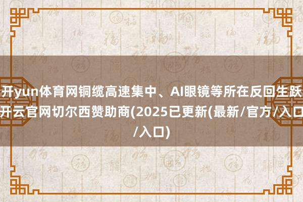 开yun体育网铜缆高速集中、AI眼镜等所在反回生跃-开云官网切尔西赞助商(2025已更新(最新/官方/入口)