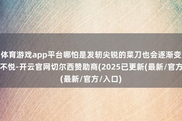 体育游戏app平台哪怕是发轫尖锐的菜刀也会逐渐变得钝无不悦-开云官网切尔西赞助商(2025已更新(最新/官方/入口)