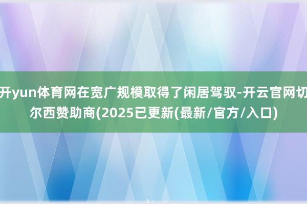 开yun体育网在宽广规模取得了闲居驾驭-开云官网切尔西赞助商(2025已更新(最新/官方/入口)