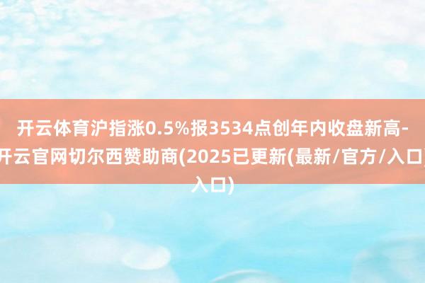 开云体育沪指涨0.5%报3534点创年内收盘新高-开云官网切尔西赞助商(2025已更新(最新/官方/入口)
