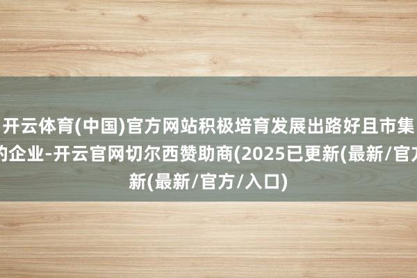 开云体育(中国)官方网站积极培育发展出路好且市集需求大的企业-开云官网切尔西赞助商(2025已更新(最新/官方/入口)